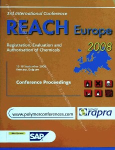 REACH Europe 2008 Registration, Evaluation and Authorisation of Chemicals